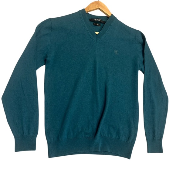 Tiger of Sweden M women’s gently used condition  aquamarine “Harvard” sweater - Picture 1 of 11